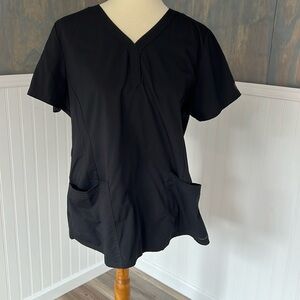 Healing hands black scrub top. XL size